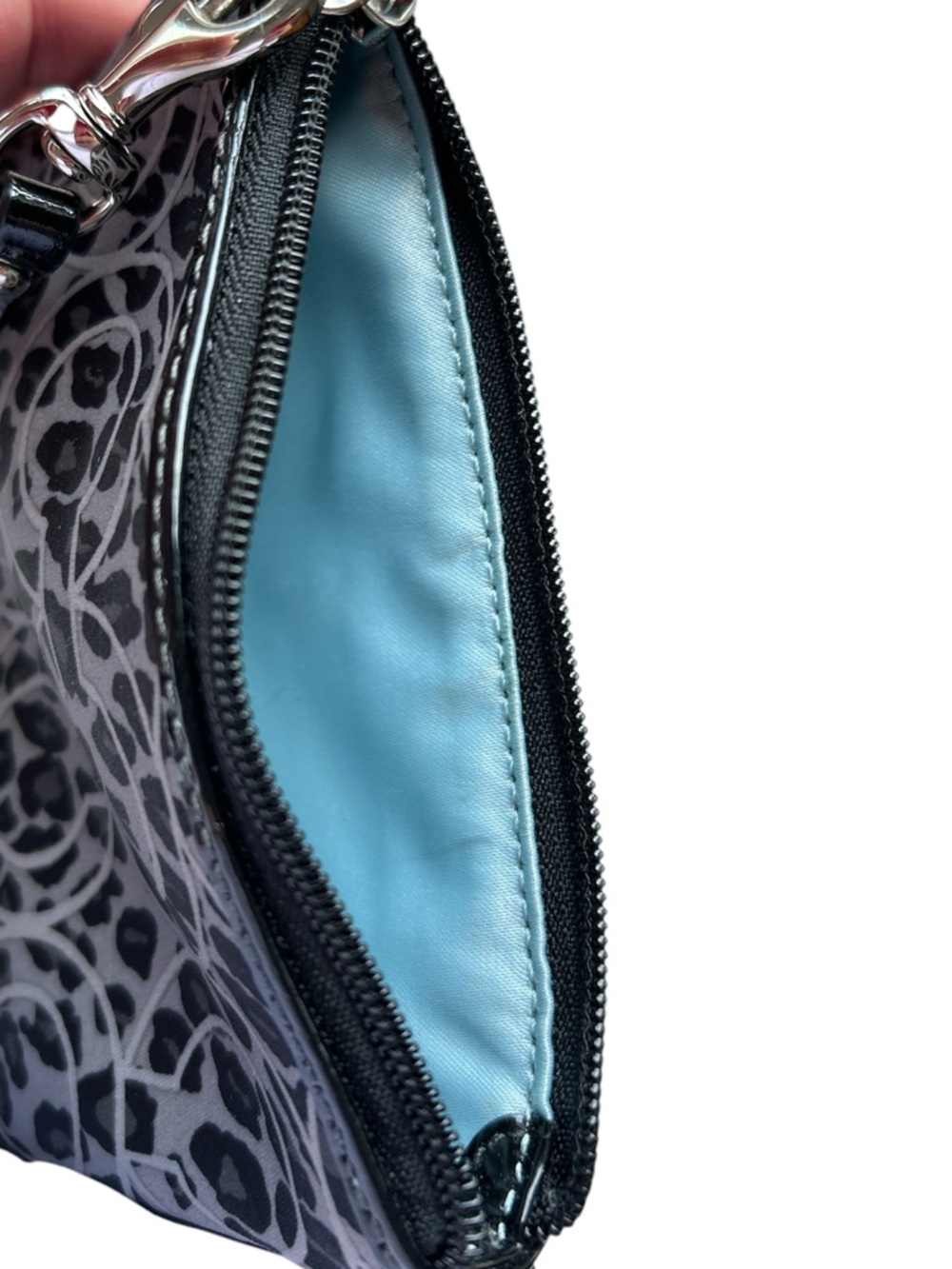 Coach Black and Gray Signature Wristlet Clutch - Picture 3 of 4